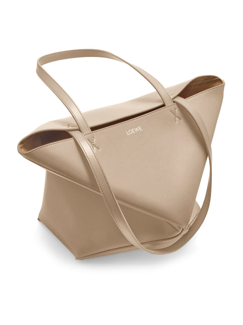 BORSA PUZZLE FOLD TOTE IN PELLE DI VITELLO LUCIDA