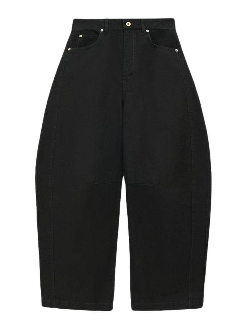 PANTALONI BARREL IN COTONE