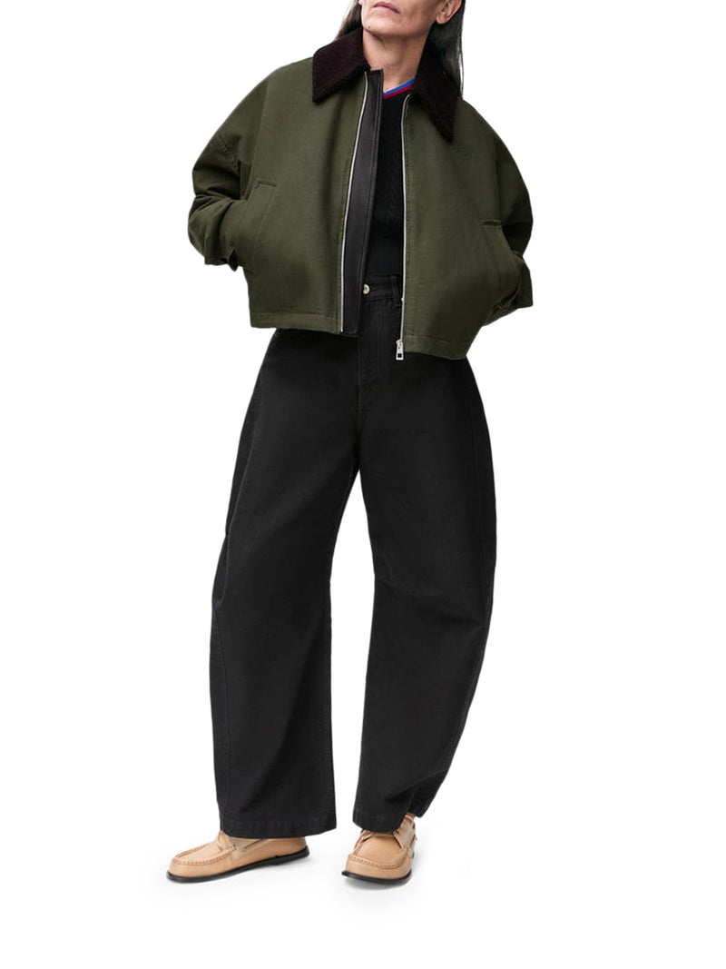 PANTALONI BARREL IN COTONE