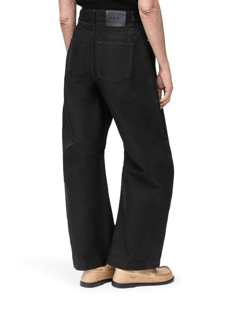 PANTALONI BARREL IN COTONE