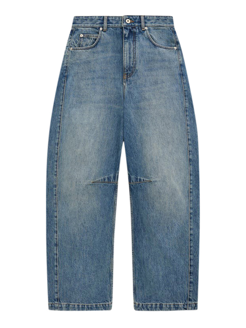 JEANS BARREL ANAGRAM IN DENIM SLAVATO