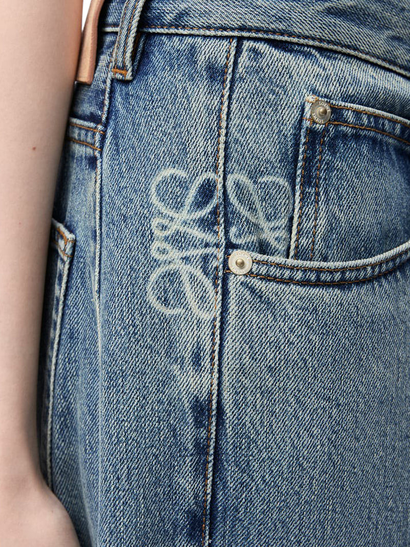 JEANS BARREL ANAGRAM IN DENIM SLAVATO