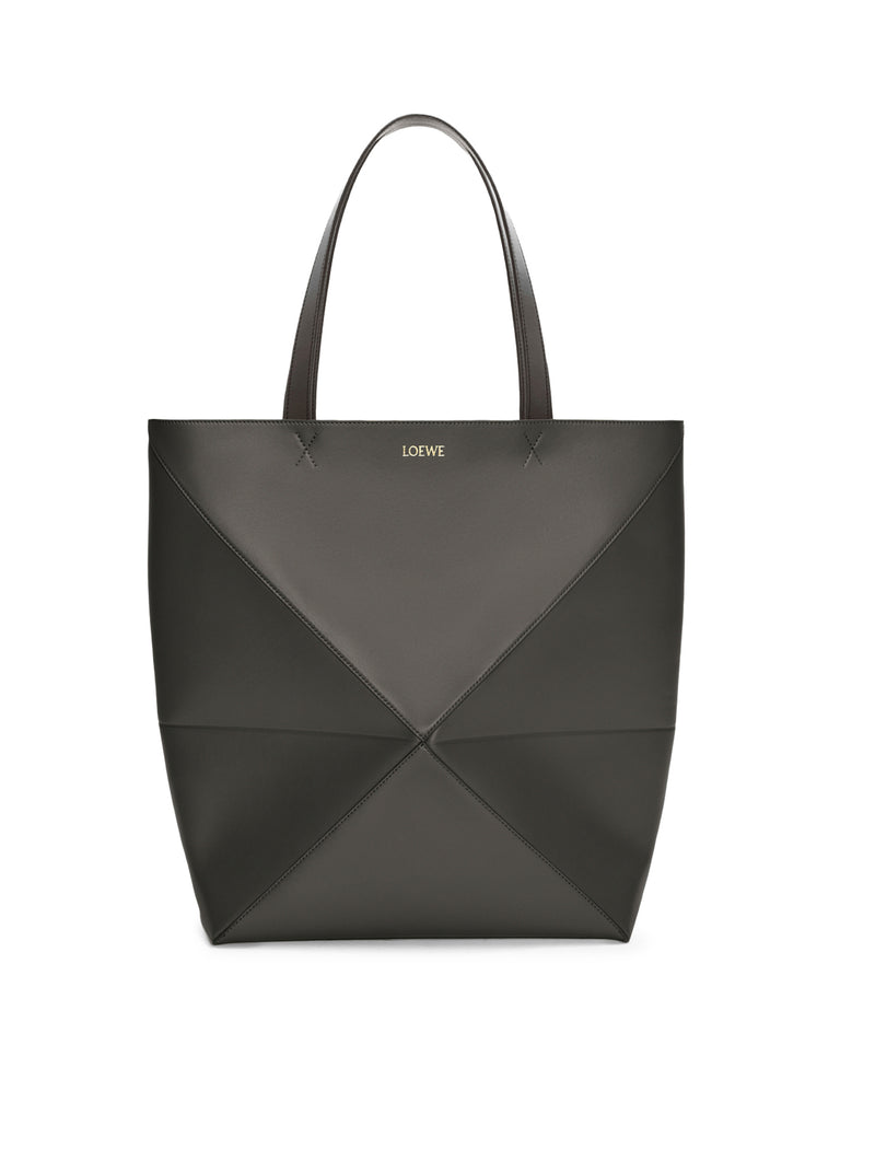BORSA PUZZLE FOLD TOTE XL IN PELLE DI VITELLO LUCIDA