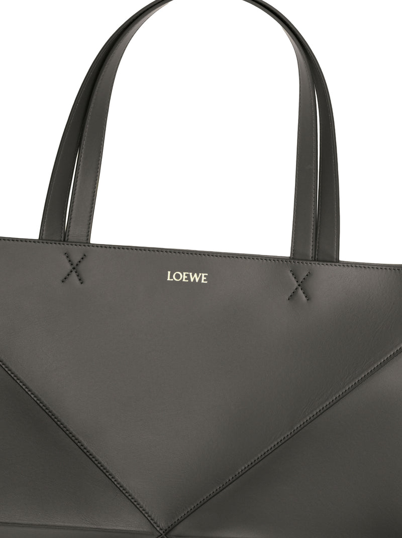 BORSA PUZZLE FOLD TOTE XL IN PELLE DI VITELLO LUCIDA