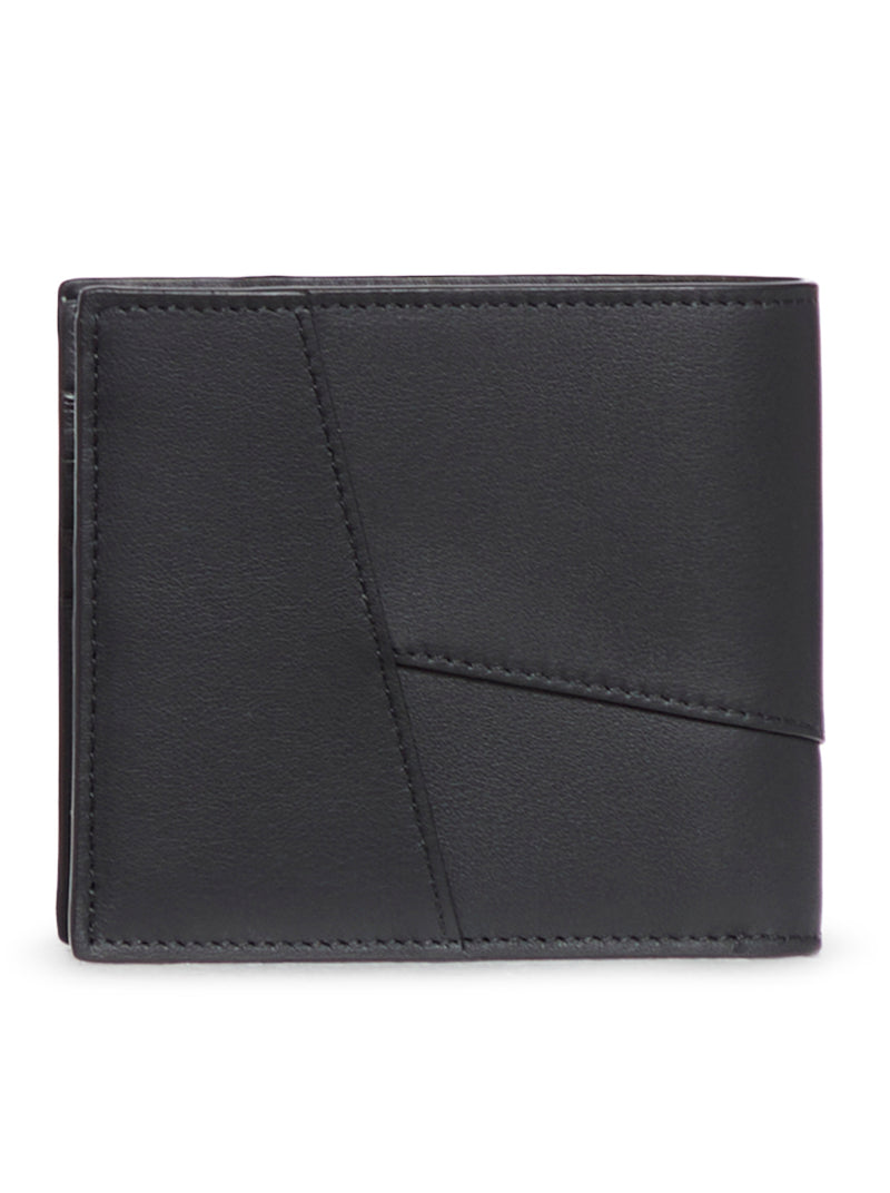 Portafoglio bifold Puzzle in pelle di vitello classica