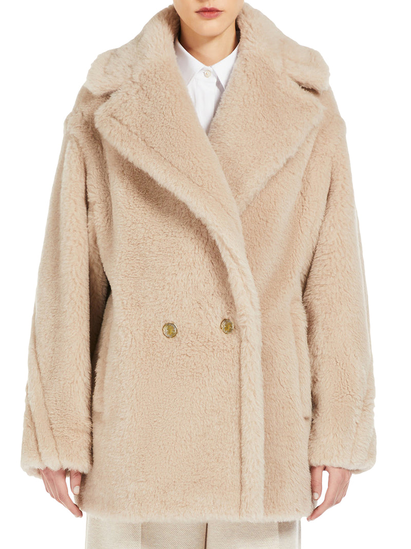 TEDDY BEAR ICON COAT CORTO IN ALAPACA E LANA