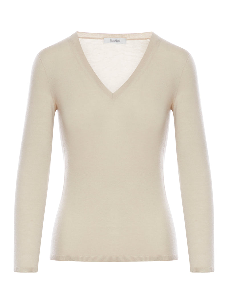 MAGLIA IN CASHMERE CON SCOLLO A V