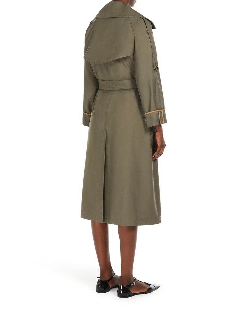 TRENCH OVER IN TWILL ANTIGOCCIA