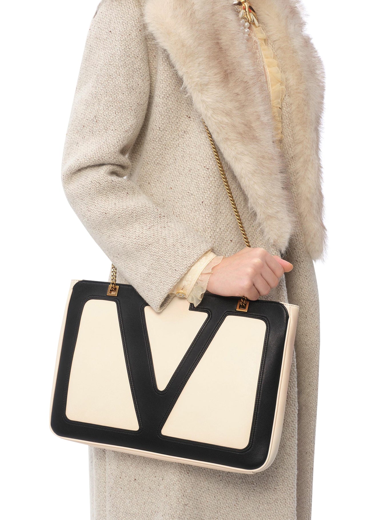 BORSA SHOPPING MEDIA VIVA SUPERSTAR VALENTINO GARAVANI IN PELLE NAPPA