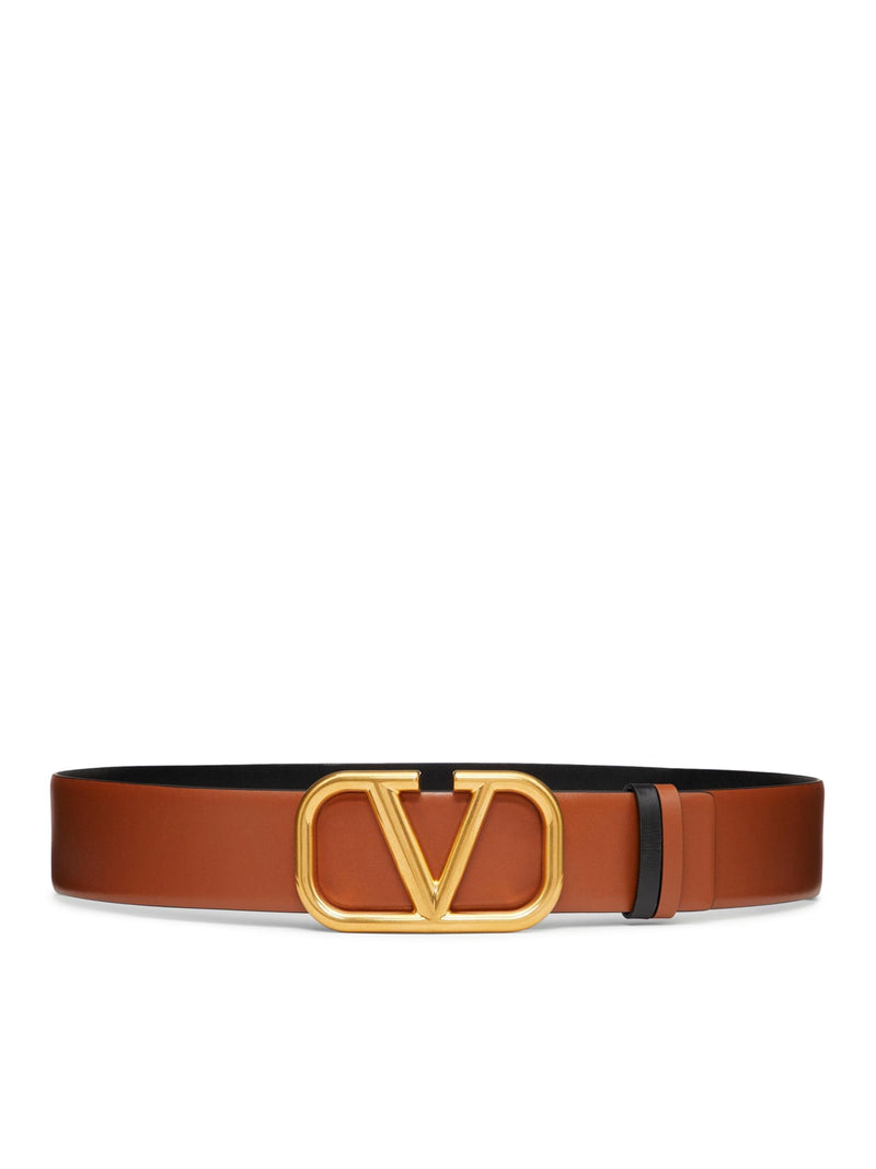 CINTURA REVERSIBILE VLOGO SIGNATURE IN VITELLO LUCIDO 40 MM