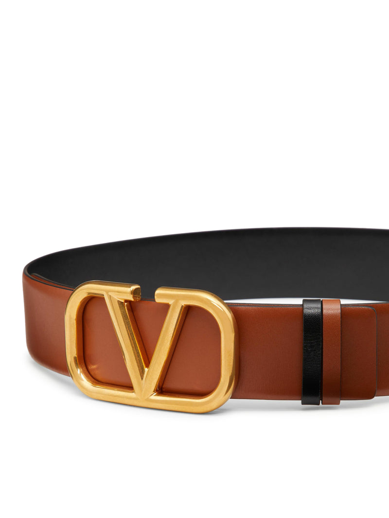 CINTURA REVERSIBILE VLOGO SIGNATURE IN VITELLO LUCIDO 40 MM