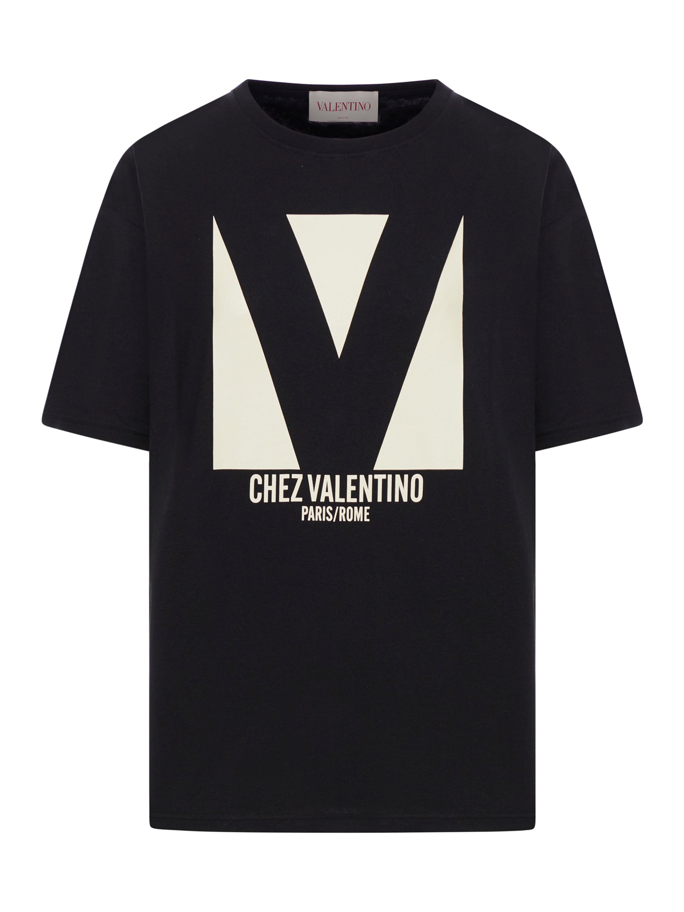 T-SHIRT IN JERSEY COTTON CON STAMPA CHEZ VALENTINO