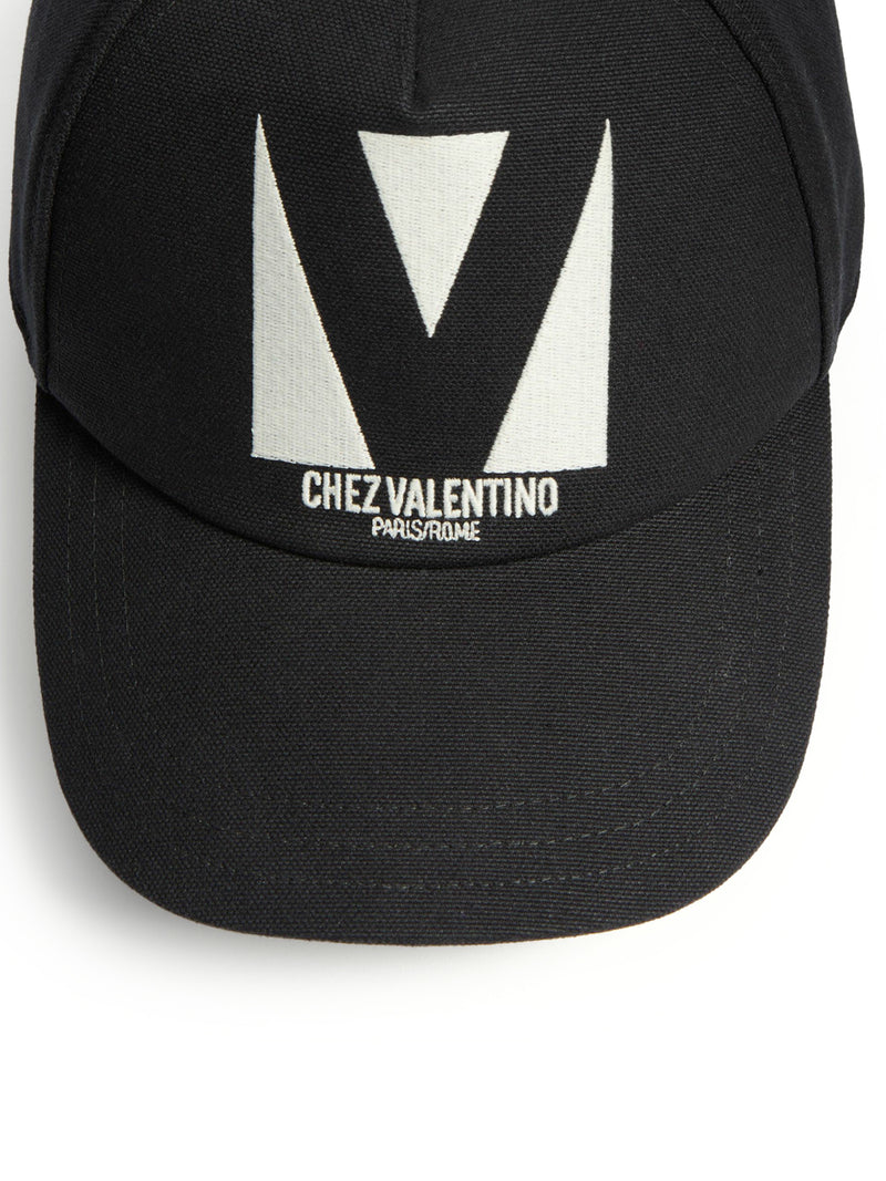 BASEBALL CAP CHEZ VALENTINO IN COTONE CON RICAMO