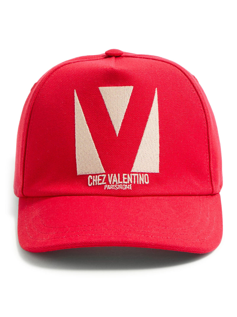 BASEBALL CAP CHEZ VALENTINO IN COTONE CON RICAMO