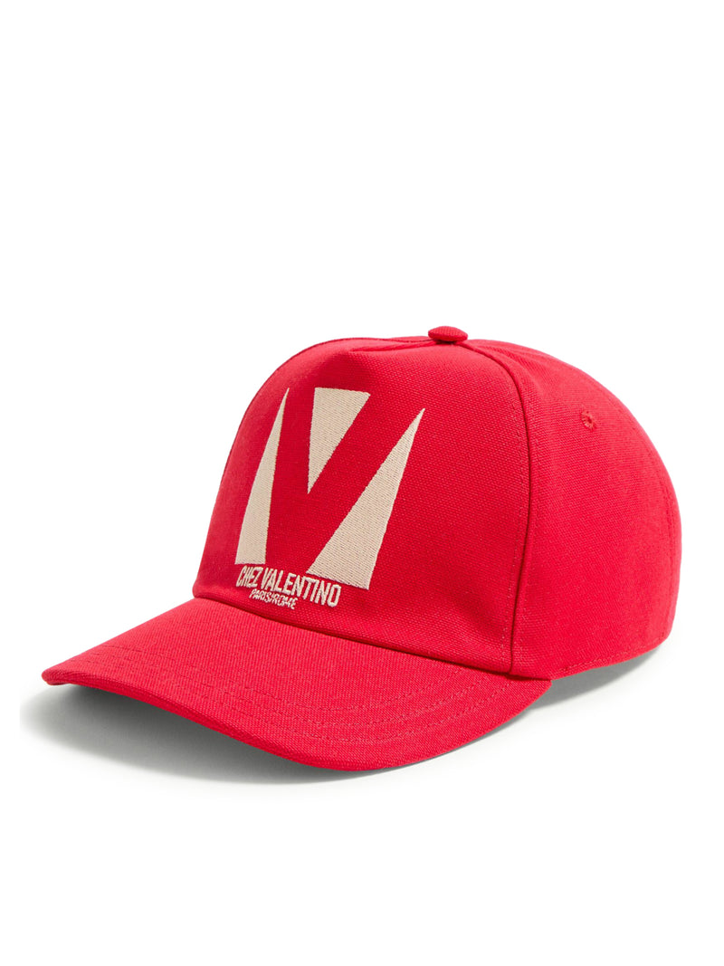 BASEBALL CAP CHEZ VALENTINO IN COTONE CON RICAMO