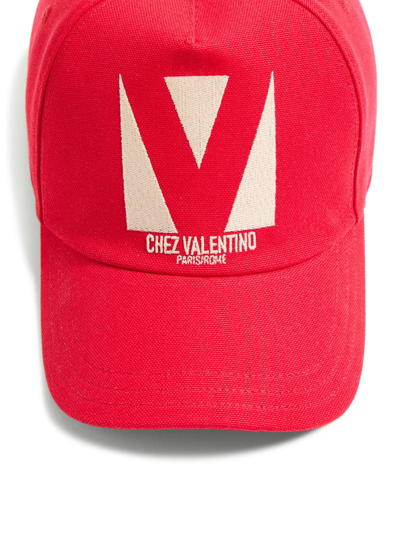 BASEBALL CAP CHEZ VALENTINO IN COTONE CON RICAMO