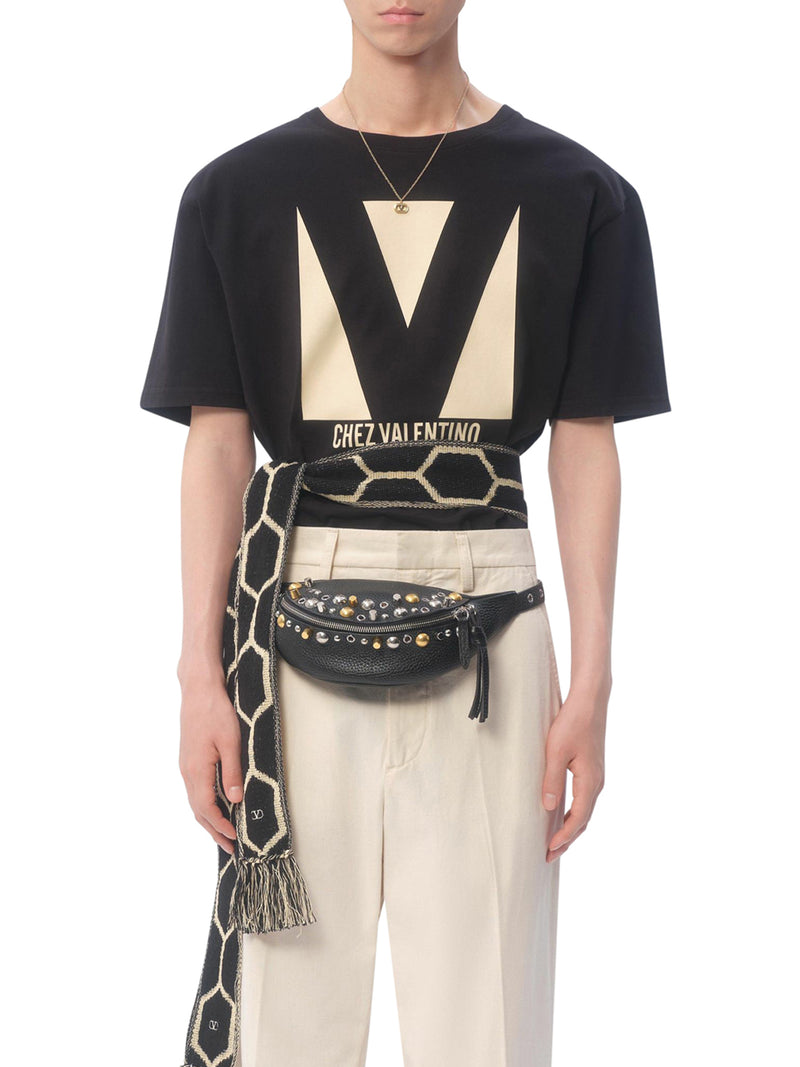 T-SHIRT IN COTONE CON STAMPA CHEZ VALENTINO