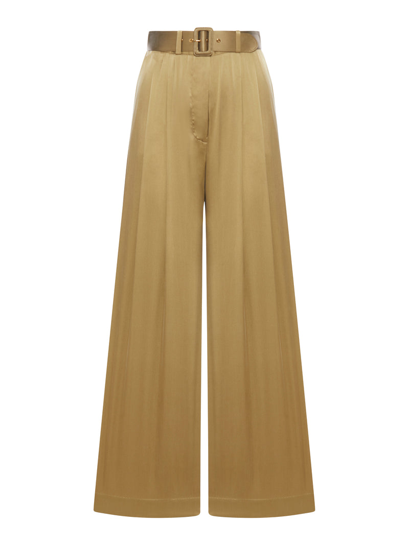 PANTALONI WIDE LEG IN SETA