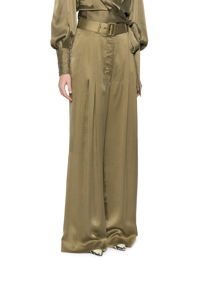 PANTALONI WIDE LEG IN SETA