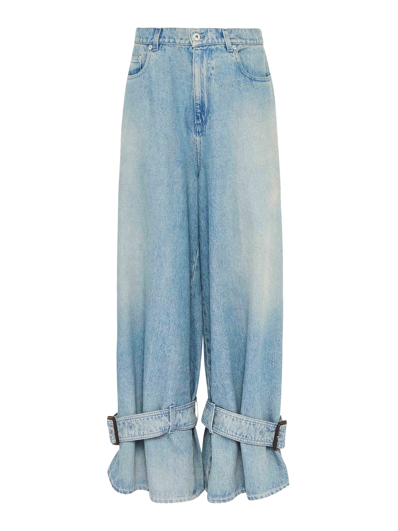 JEANS CON FIBBIA SULL`ORLO