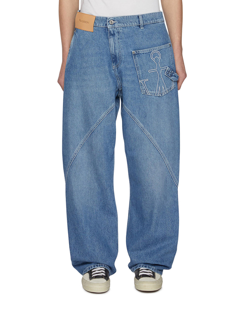 JEANS WORKWEAR A GAMBA ATTORCIGLIATA