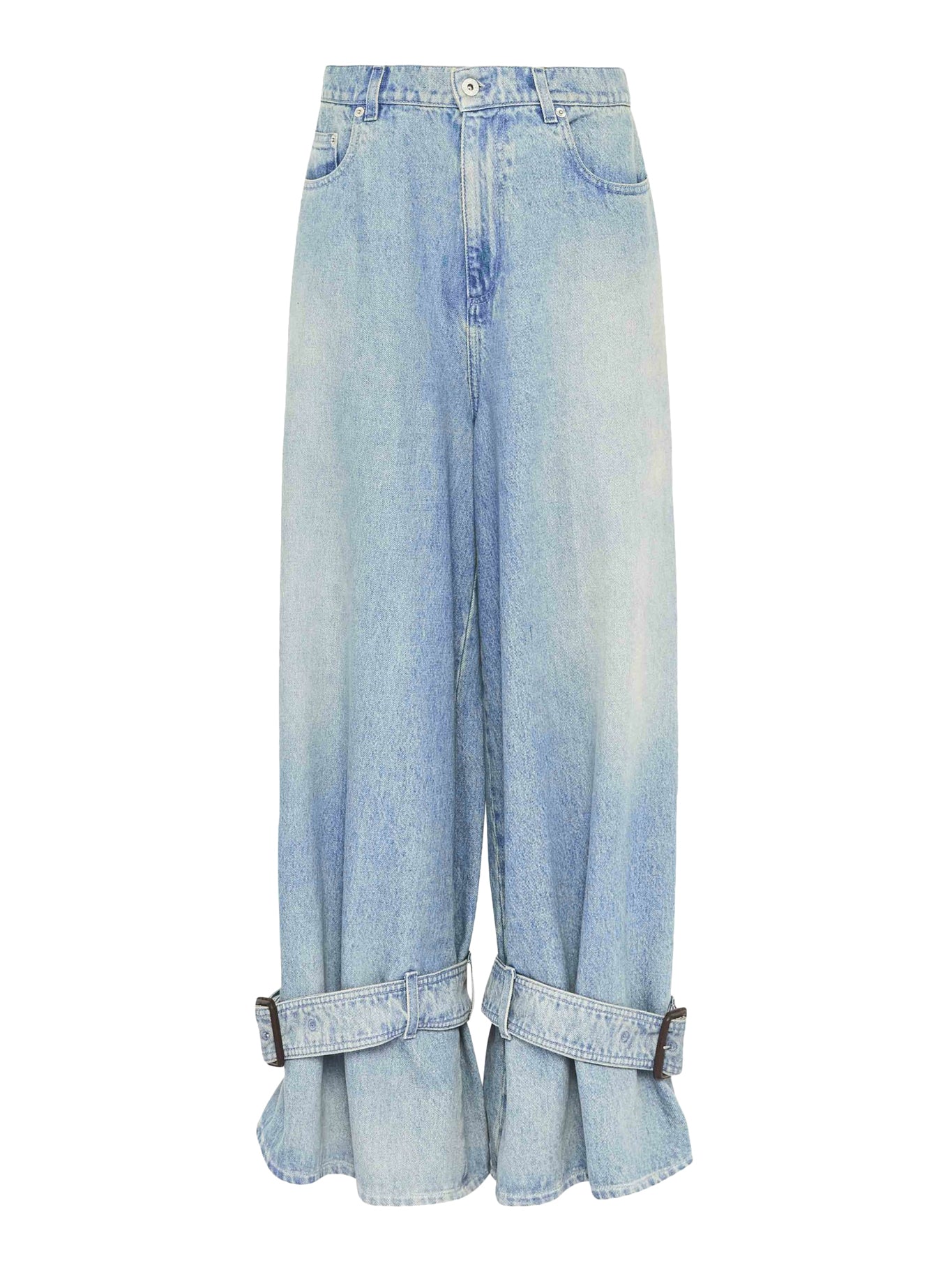 JEANS CON FIBBIA SULL`ORLO