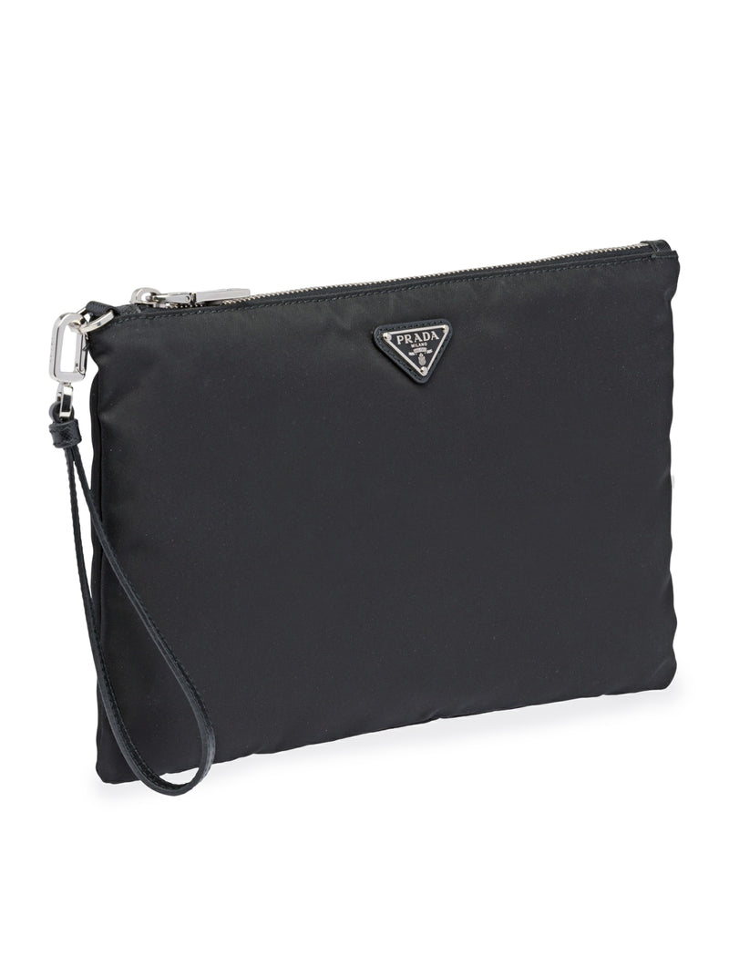 Pouch in Re-Nylon e Saffiano