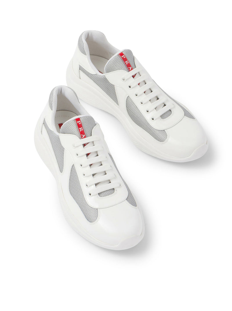 SNEAKERS PRADA AMERICA`S CUP IN VERNICE E TESSUTO BIKE