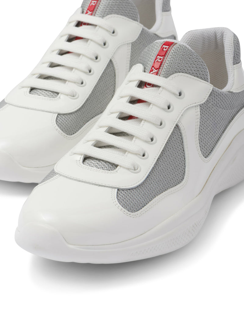 SNEAKERS PRADA AMERICA`S CUP IN VERNICE E TESSUTO BIKE