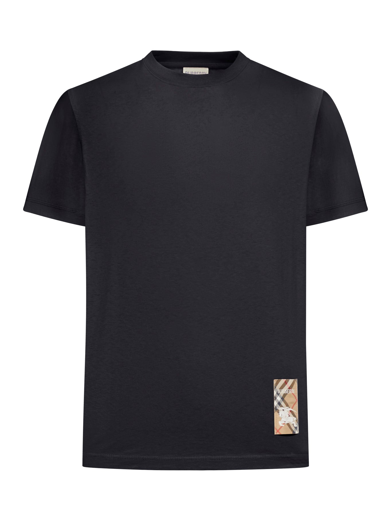 T-SHIRT IN COTONE CON APPLICAZIONE CHECK