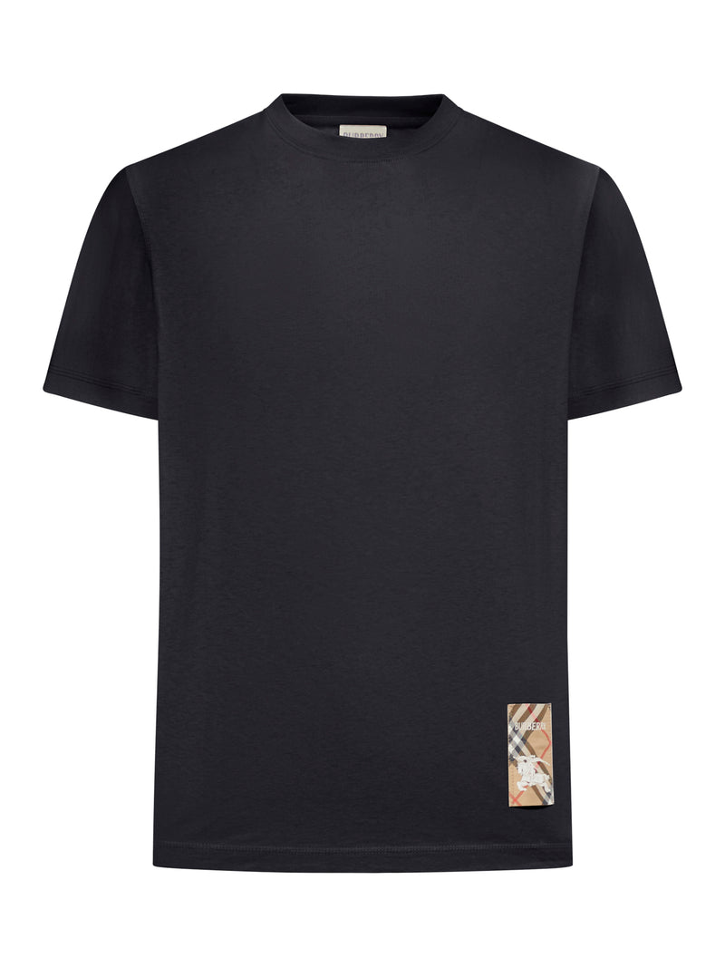 T-SHIRT IN COTONE CON APPLICAZIONE CHECK