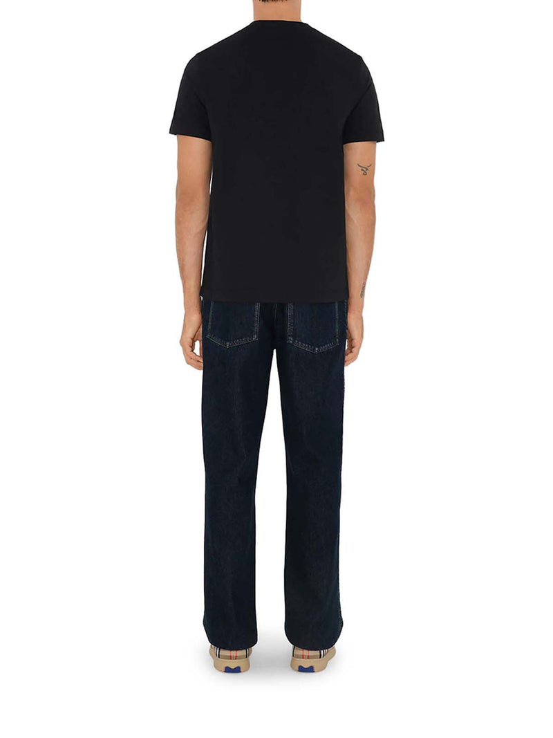 T-SHIRT IN COTONE CON APPLICAZIONE CHECK