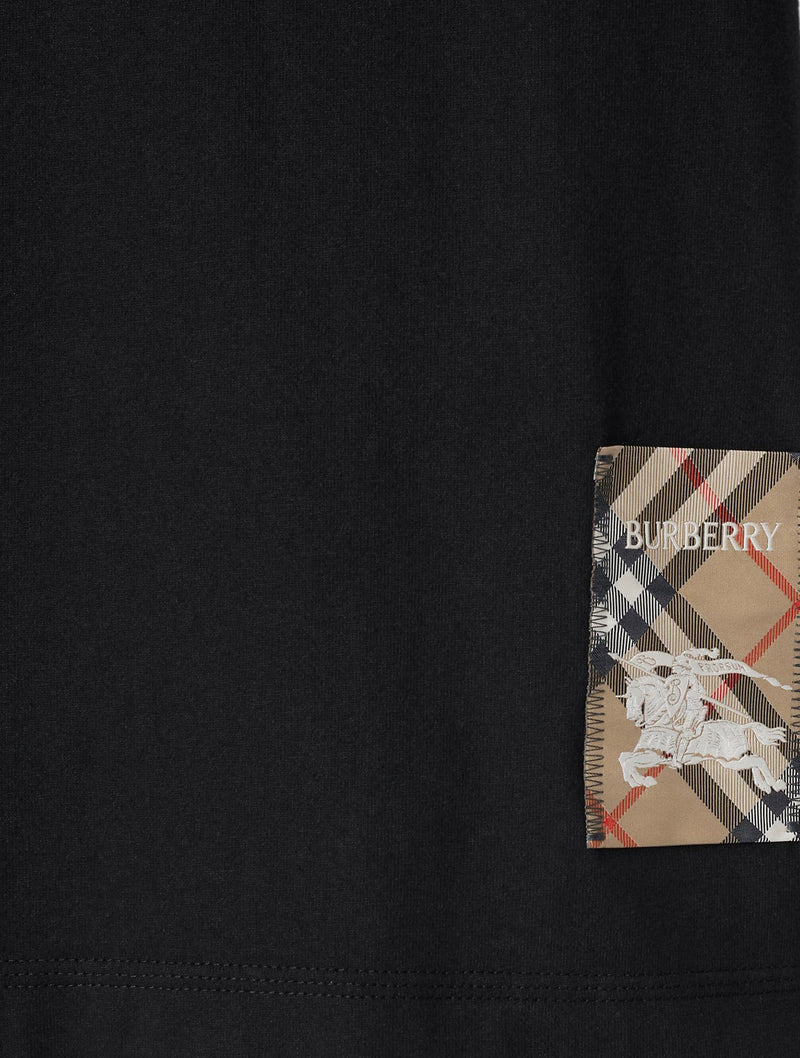 T-SHIRT IN COTONE CON APPLICAZIONE CHECK