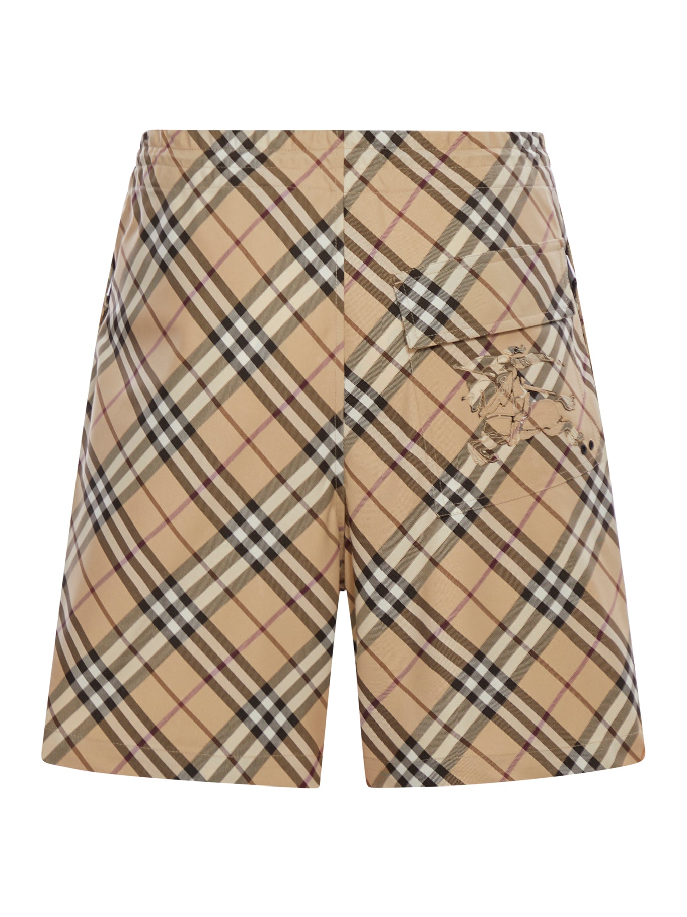 PANTALONCINI IN NYLON CON STAMPA VINTAGE CHECK