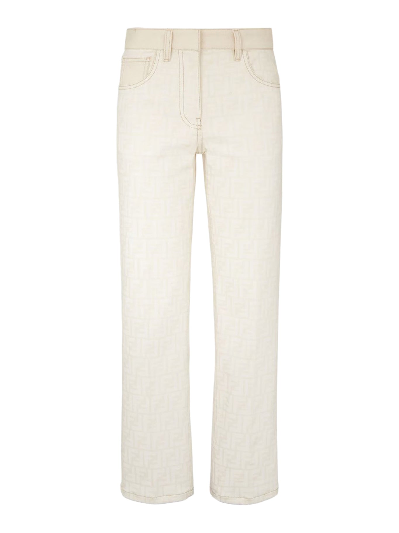 PANTALONI IN DENIM FF BIANCO