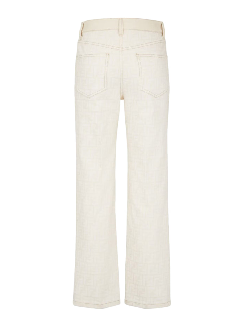 PANTALONI IN DENIM FF BIANCO