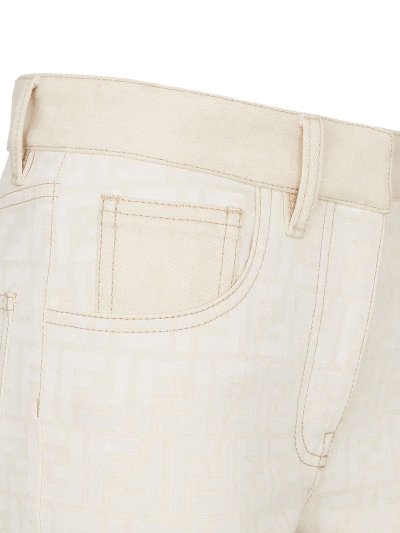 PANTALONI IN DENIM FF BIANCO