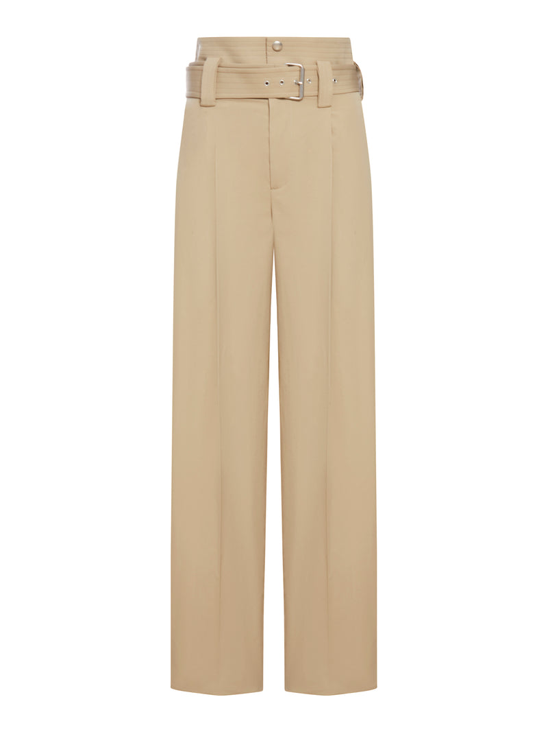 Pantaloni in gabardine con cintura