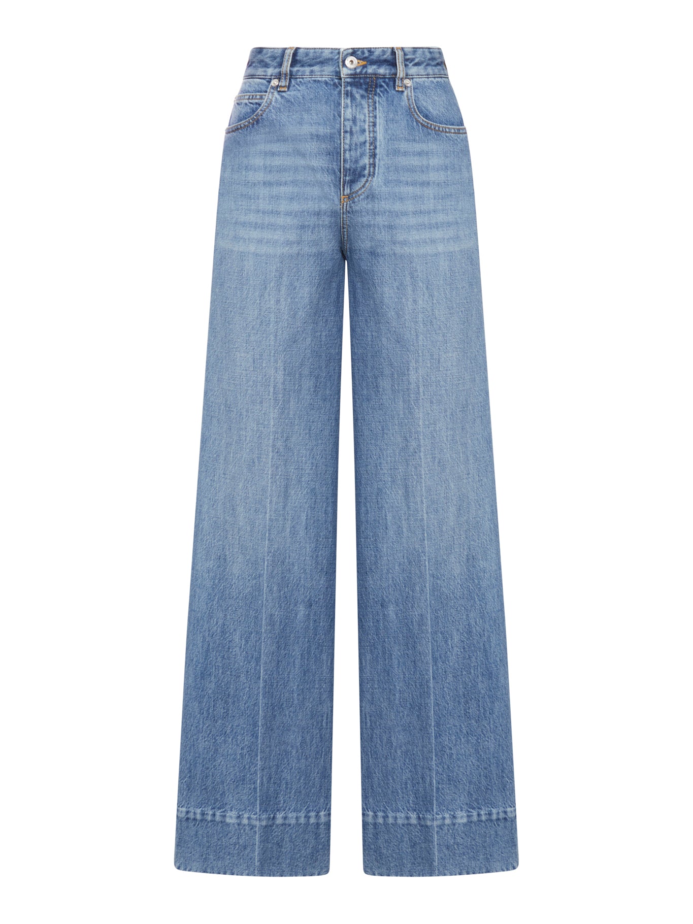 Jeans palazzo in denim slavato