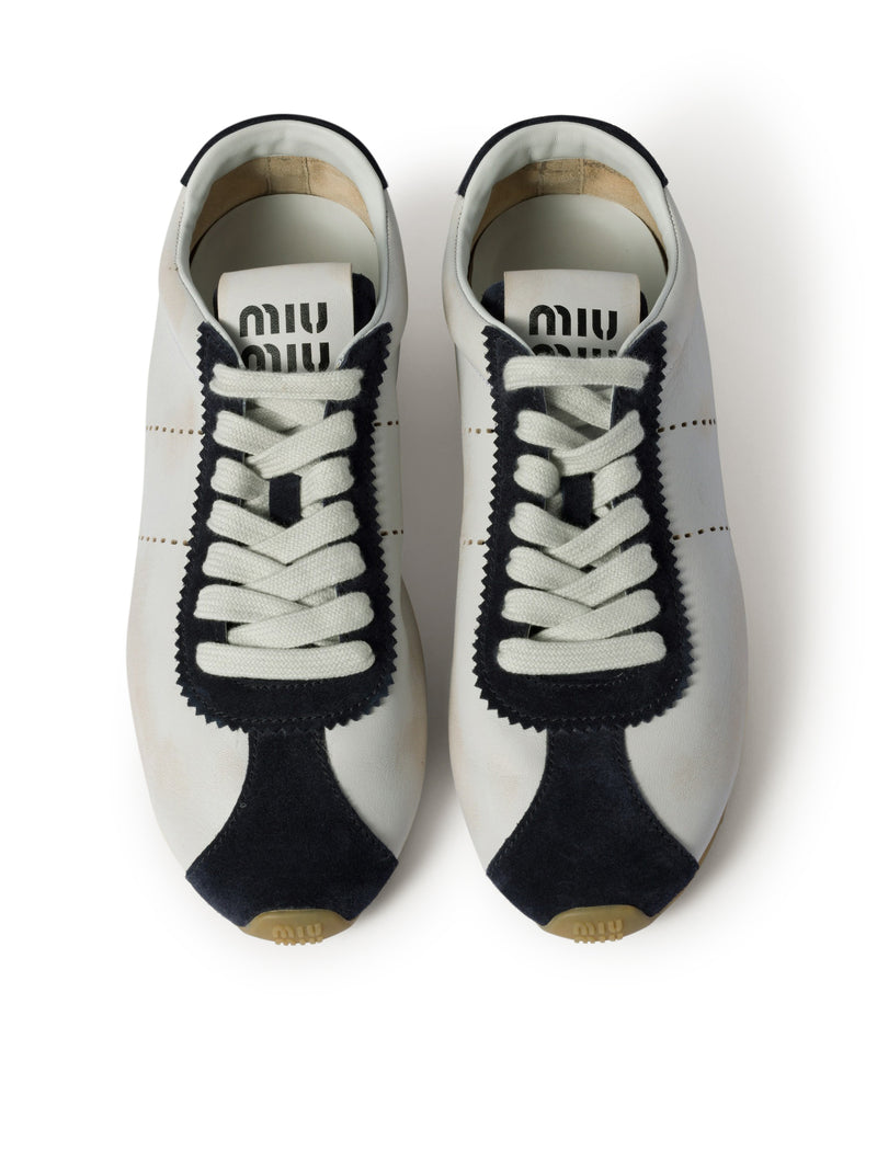 SNEAKERS PLUME IN NAPPA E SCAMOCIATO