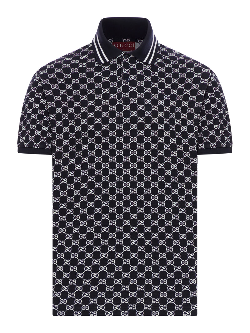 POLO IN PIQUET DI COTONE GG JACQUARD