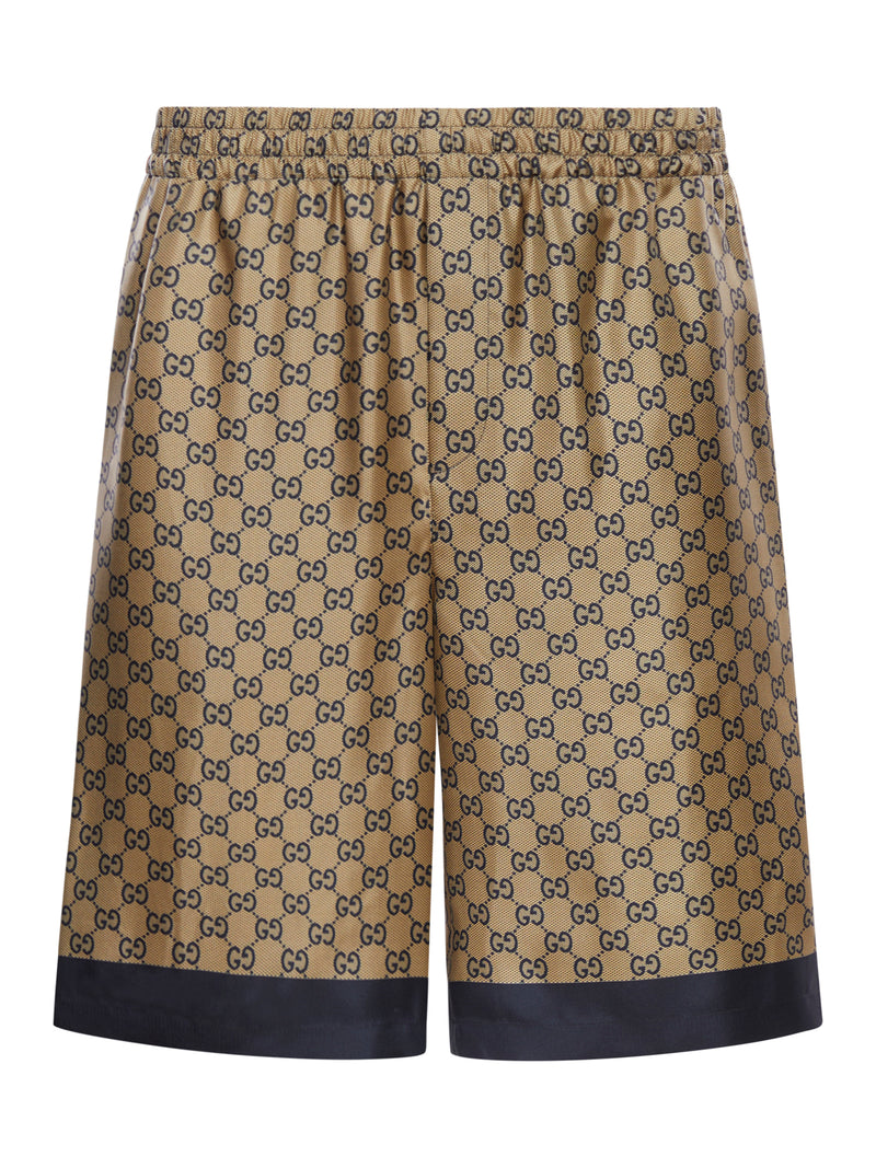 SHORTS IN TWILL DI SETA STAMPATI