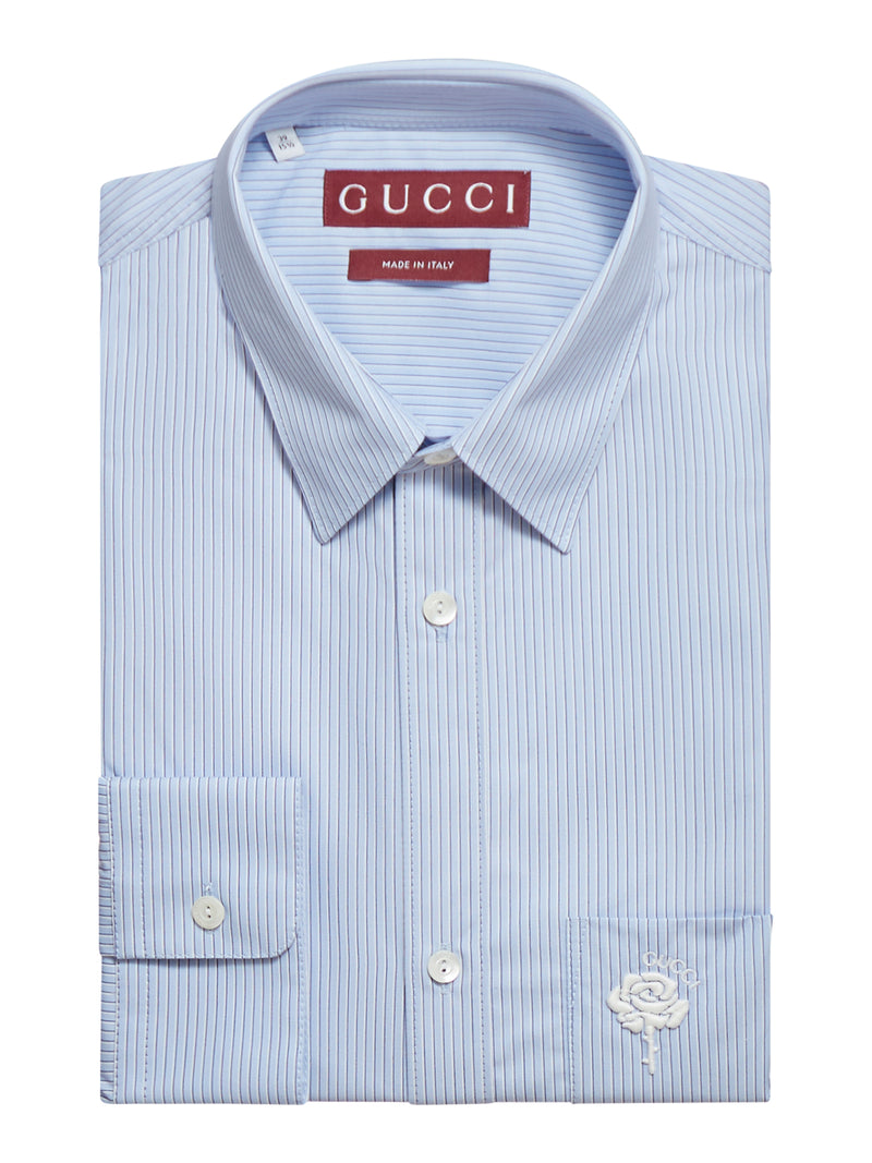 CAMICIA A RIGHE CON LOGO