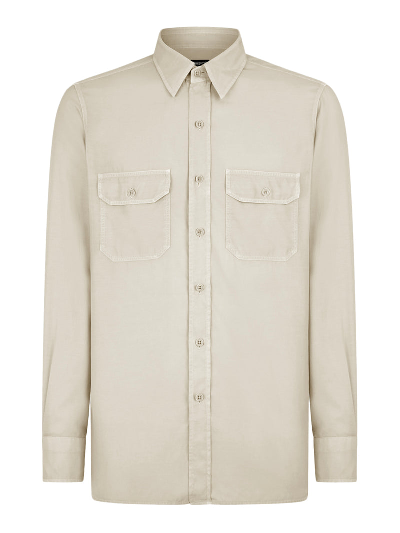 CAMICIA MILITARY IN TWILL FLUIDO