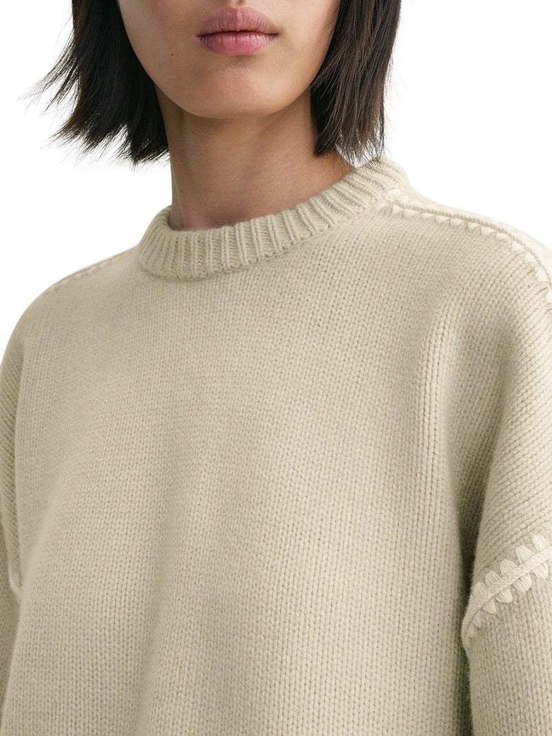 MAGLIA DI LANA E CASHMERE CON RICAMO