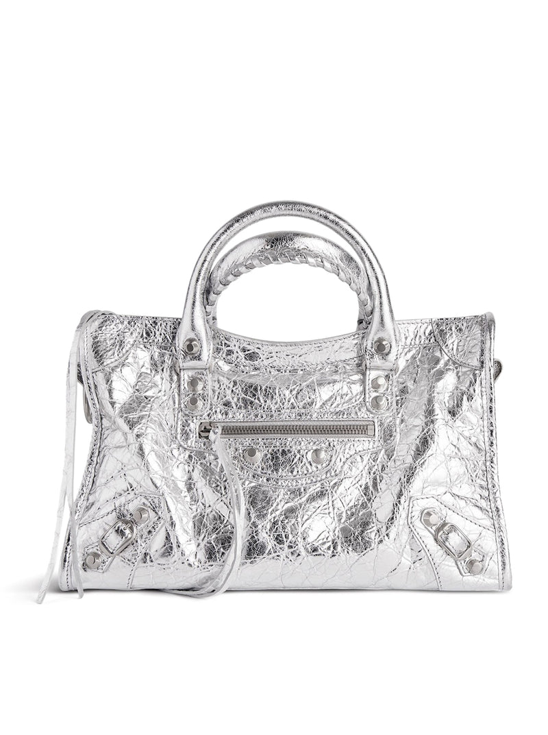 BORSA LE CITY PICCOLA METALLIZZATA DA DONNA IN ARGENTO