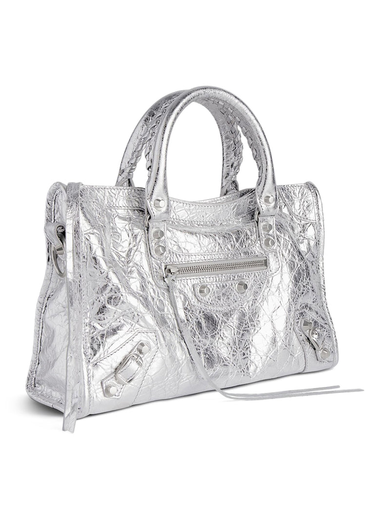 BORSA LE CITY PICCOLA METALLIZZATA DA DONNA IN ARGENTO