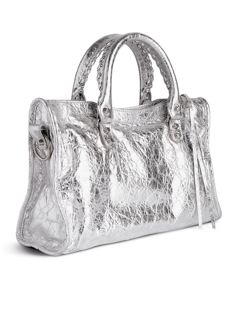 BORSA LE CITY PICCOLA METALLIZZATA DA DONNA IN ARGENTO