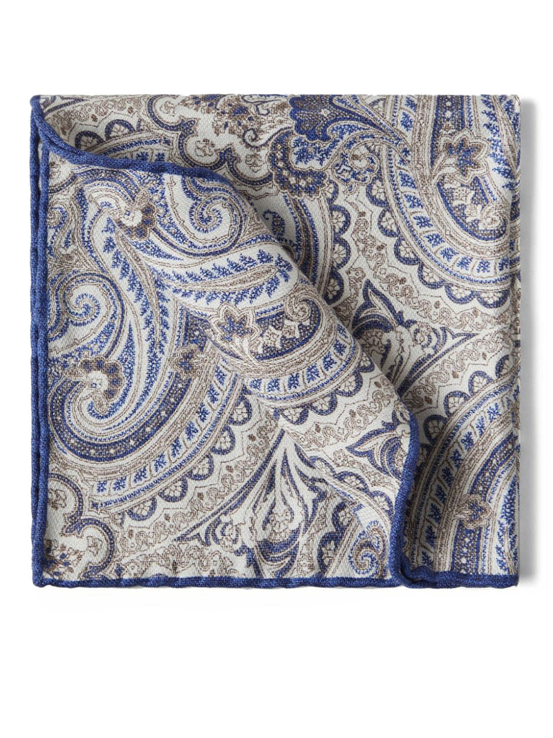 Fazzoletto da taschino con stampa paisley