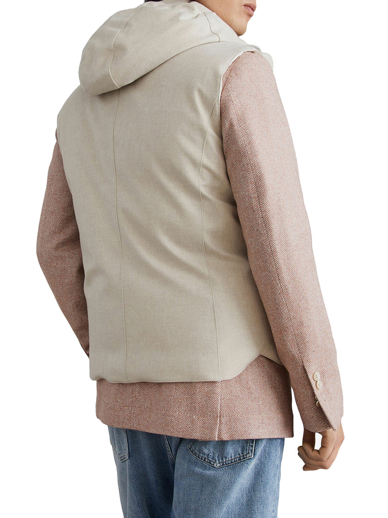 Gilet imbottito con cappuccio